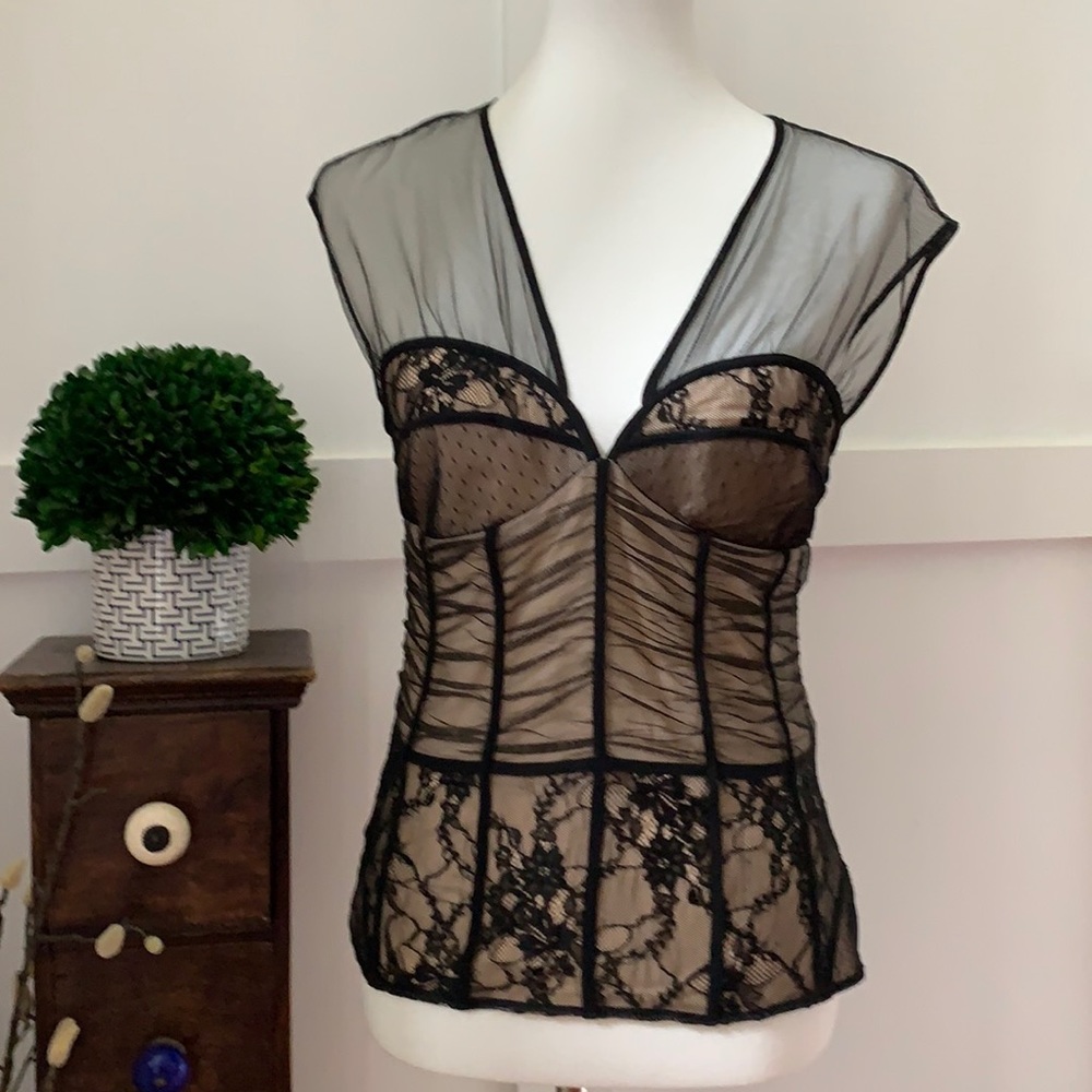 Never worn, Black lace, Victoria Secret top, 8